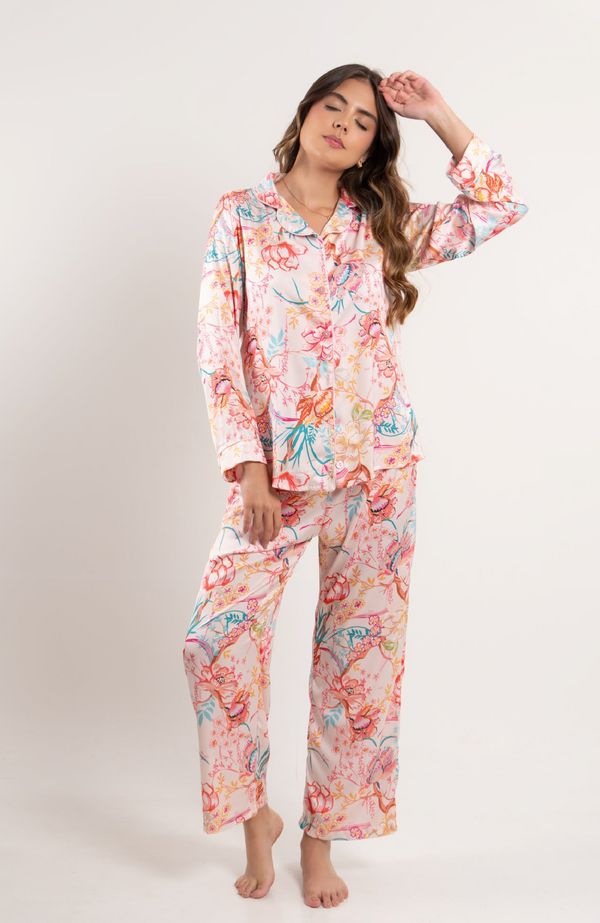 FLORES SALVAJES SET PANTALÓN CAMISA LARGA