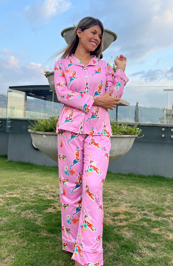 TIGRES ENCANTADOS SET PANTALÓN CAMISA LARGA